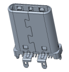 USB TYPE C Plug ,立式,24Pin，单Pin 5A